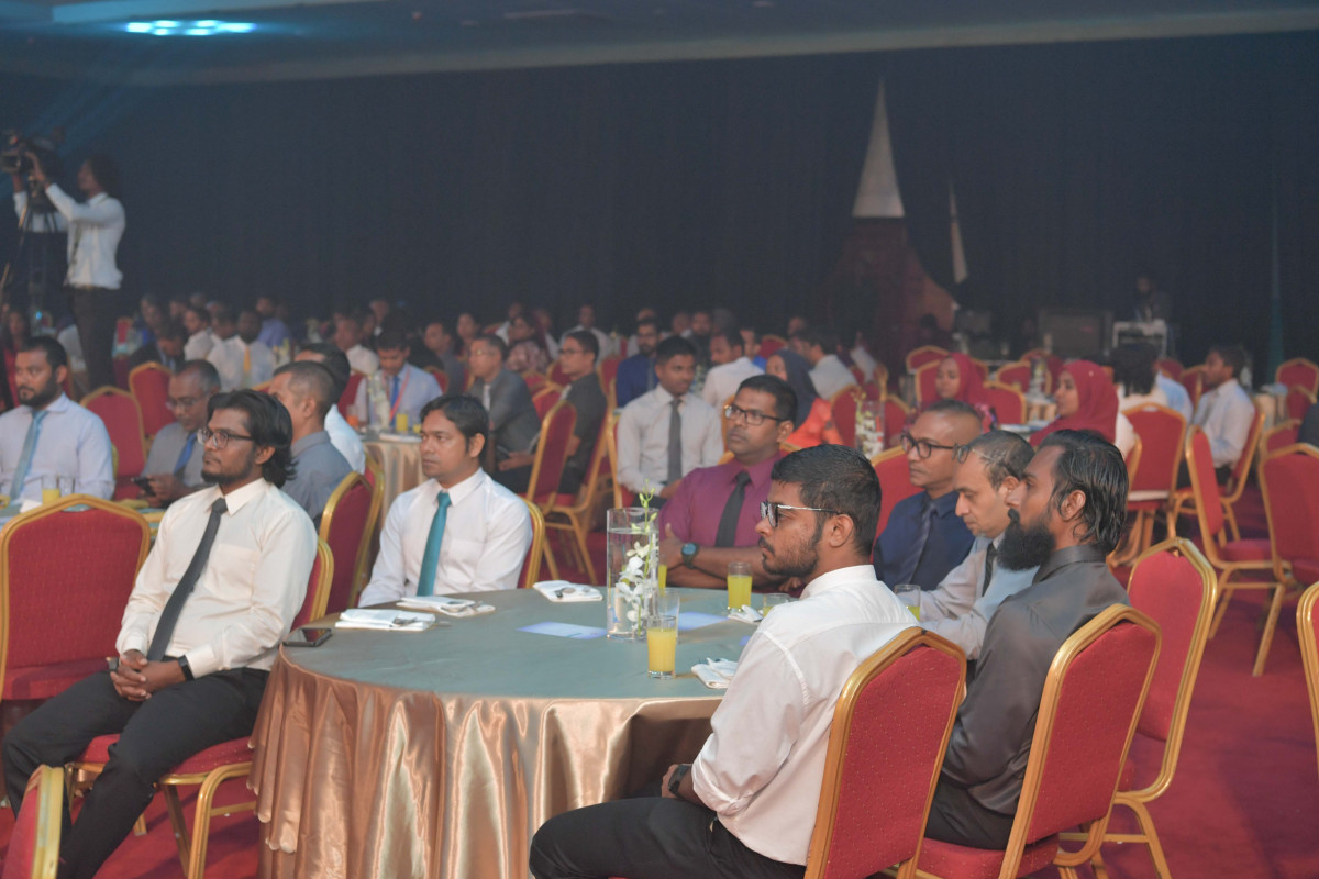 14 އޭޕްރީލް 2019 --ދިރާގު ބްރޮޑްބޭންޑް ޚިދުމަތުގެ މުހިންމު ލަނޑުދަނޑިއެއް ހާޞލްވުމާ ގުޅިގެން ބާއްވި ޙަފްލާގެ ތެރެއިން-- ފޮޓޯ: ރައީސް އޮފީސް