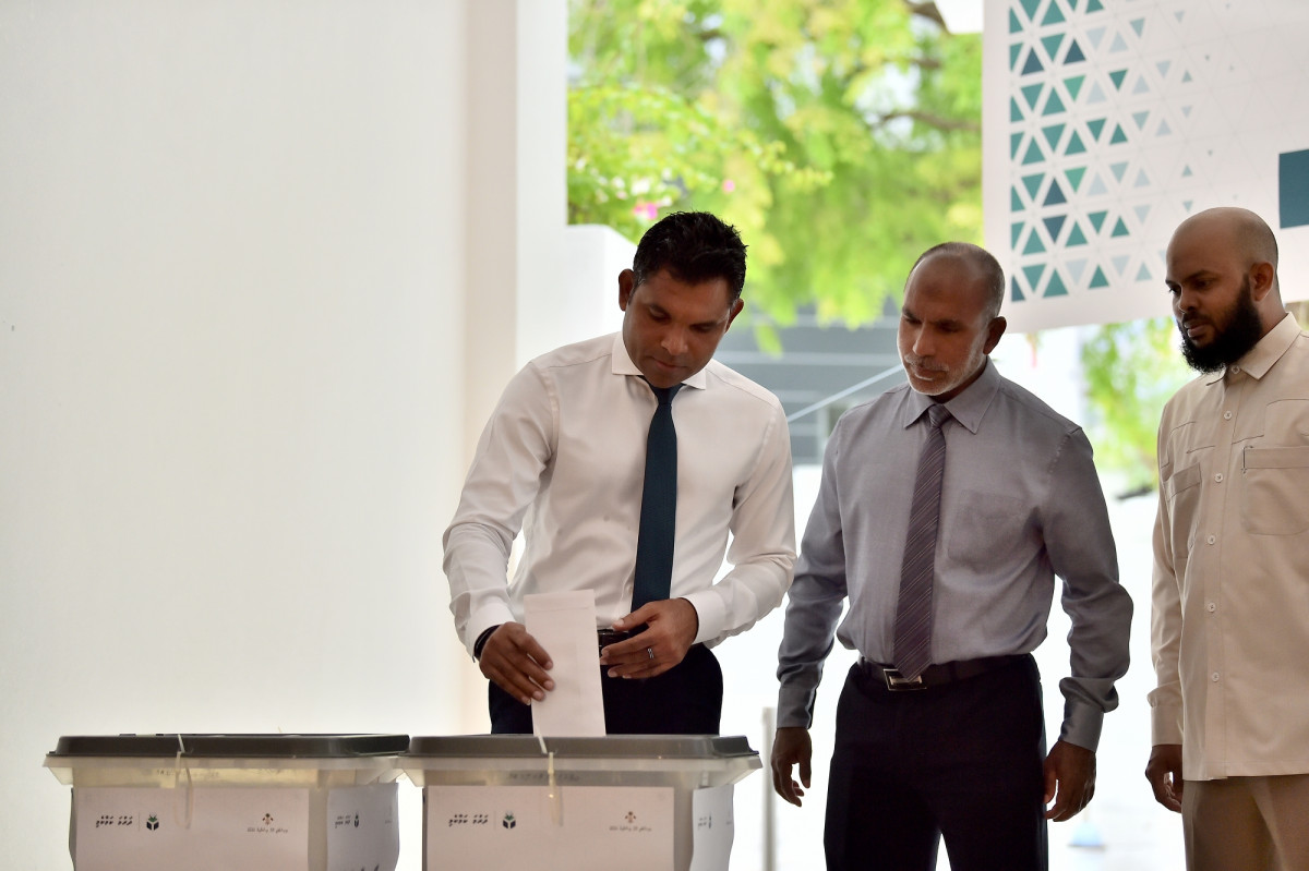 20 އޭޕްރިލް 2019 --"ދަރުމަ ކަމާކެމި" ހަރަކާތް އިފްތިތާހު ކުރުމުގެ ތެރެއިން، މި ހަފްލާ އިފްތިތާހު ކޮއްދެއްވީ ނައިބު ރައީސް -- ފޮޓޯ: ރައީސް އޮފީސް،