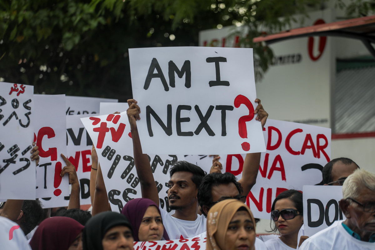 23 އޭޕްރިލް 2019 --އިންސާފަށް ހިނގާލުން "ދުލެއްނުކުރާނަން"-- ފޮޓޯ: ޝުއައިބް މުހައްމަދު