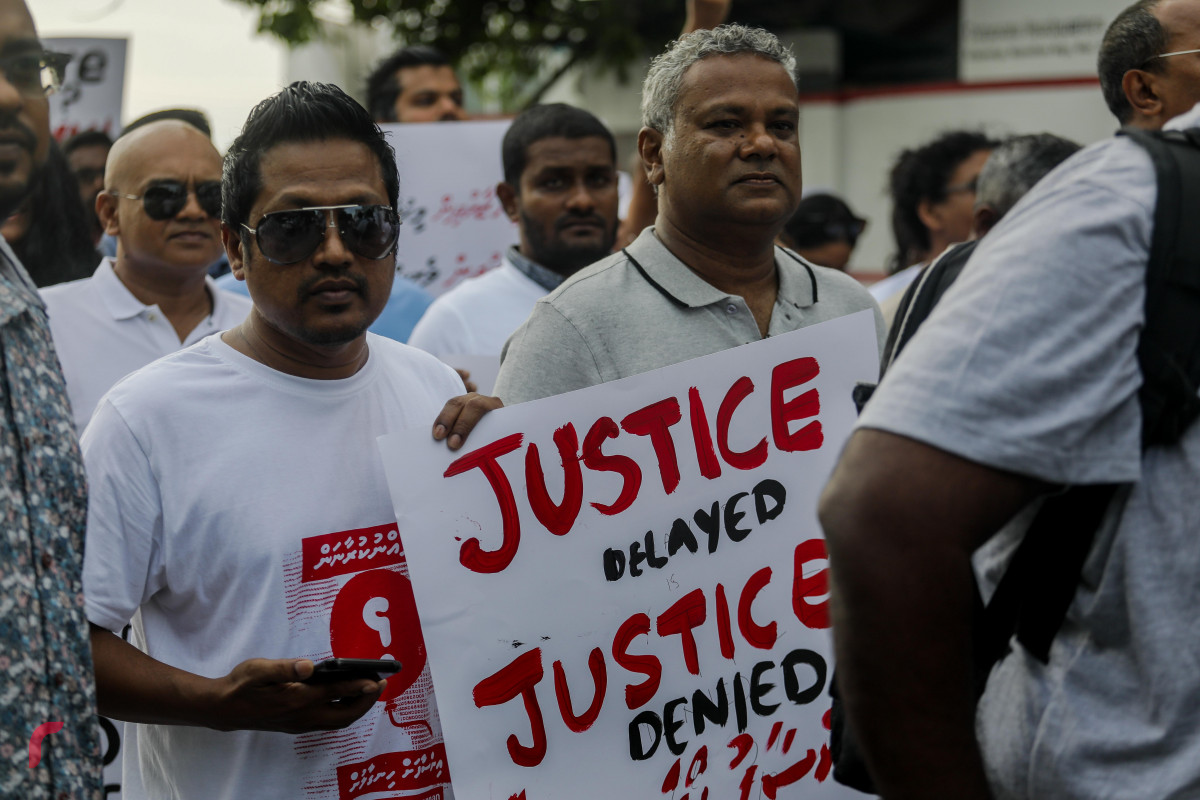 23 އޭޕްރިލް 2019 --އިންސާފަށް ހިނގާލުން "ދުލެއްނުކުރާނަން"-- ފޮޓޯ: ޝުއައިބް މުހައްމަދު