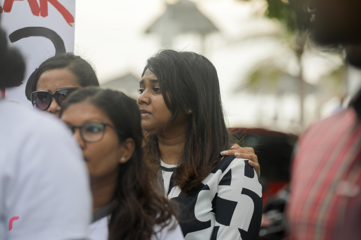 23 އޭޕްރިލް 2019 --އިންސާފަށް ހިނގާލުން "ދުލެއްނުކުރާނަން"-- ފޮޓޯ: ޝުއައިބް މުހައްމަދު