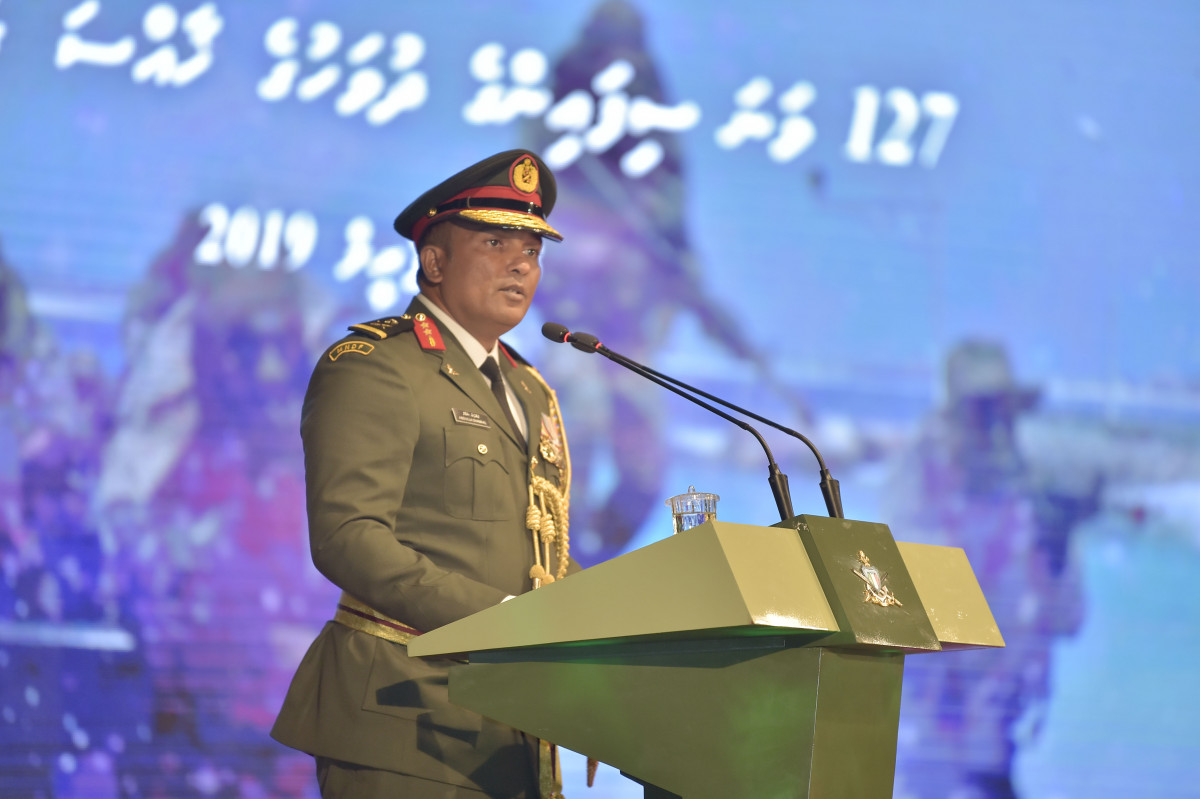 24 April 2019 --Chief of Defence Force, Major General Abdulla Shamaal-- Photo: President's Office