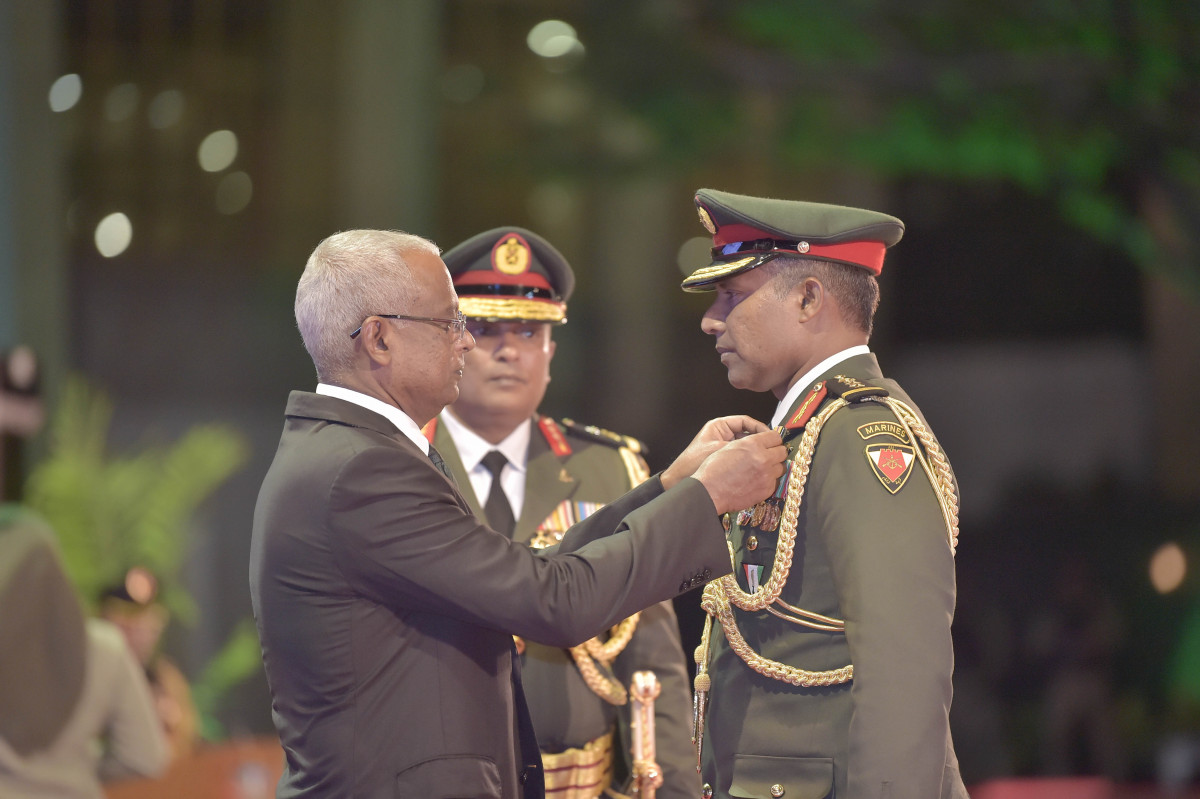 23 April 2019 --President Ibrahim Mohamed Solih joins MNDF's anniversary celebrations-- Photo: President's Office