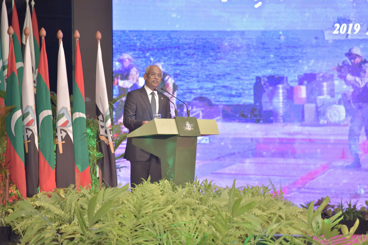 23 April 2019 --President Ibrahim Mohamed Solih joins MNDF's anniversary celebrations-- Photo: President's Office