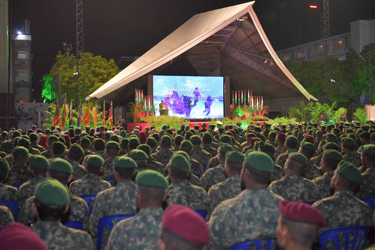 23 April 2019 --A function was held on Tuesday night, to mark MNDF's 127th anniversary-- Photo: President's Office