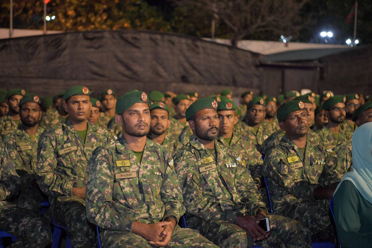 23 April 2019 --A function was held on Tuesday night, to mark MNDF's 127th anniversary-- Photo: President's Office