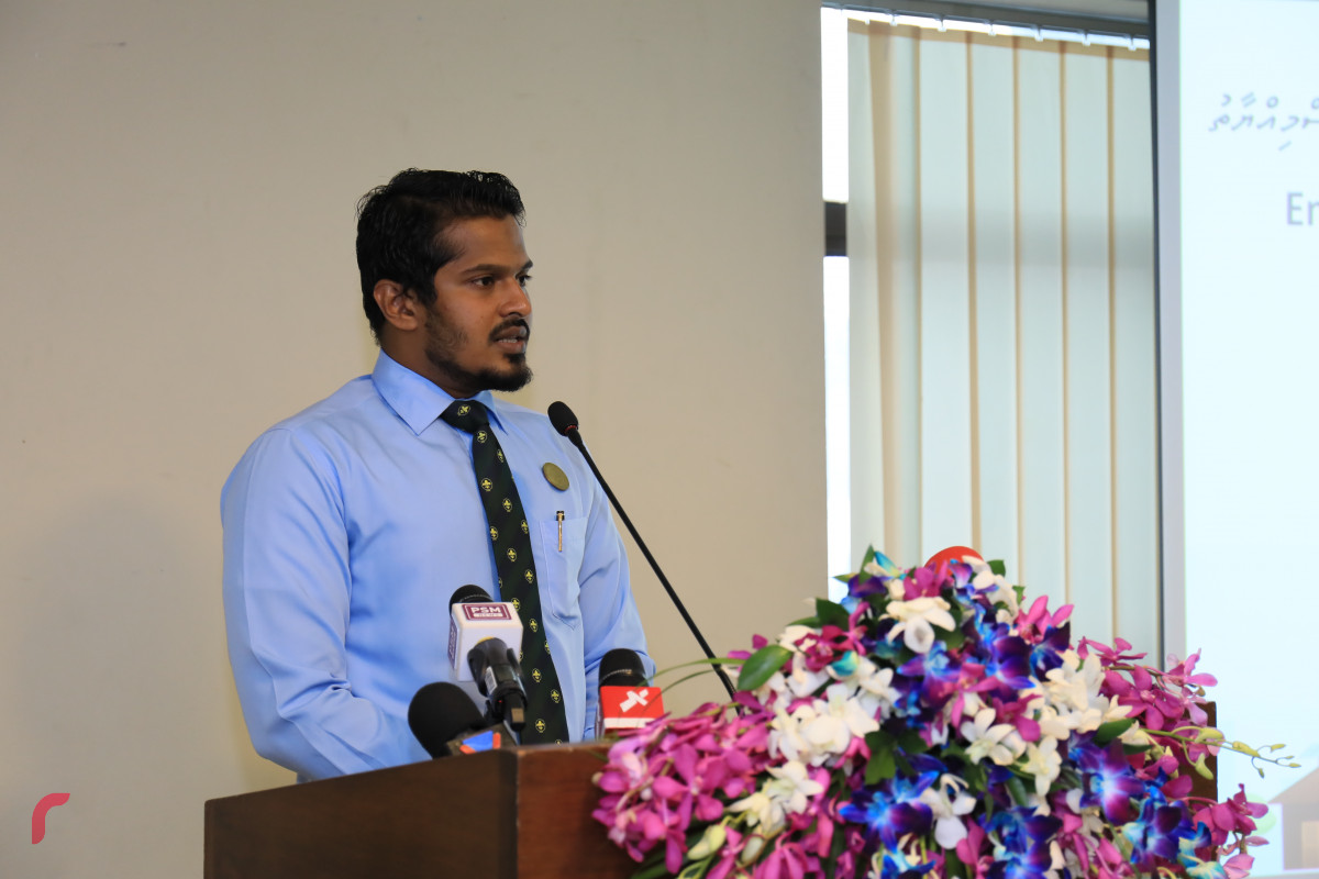 29 އޭޕްރިލް 2019 -- އެނާރޖީ އެފިޝިއެންސީ ބެޖް އިފްތިތާހު ކުރުމަށް ބޭއްވި ހަފްލާގެ ތެރެއިން-- ފޮޓޯ: ޝުއައިބް މުހައްމަދު