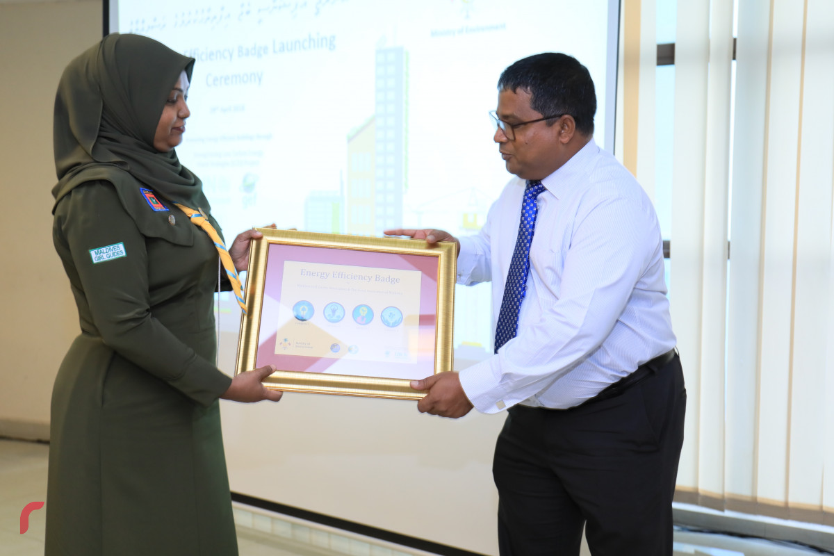 29 އޭޕްރިލް 2019 -- އެނާރޖީ އެފިޝިއެންސީ ބެޖް އިފްތިތާހު ކުރުމަށް ބޭއްވި ހަފްލާގެ ތެރެއިން-- ފޮޓޯ: ޝުއައިބް މުހައްމަދު