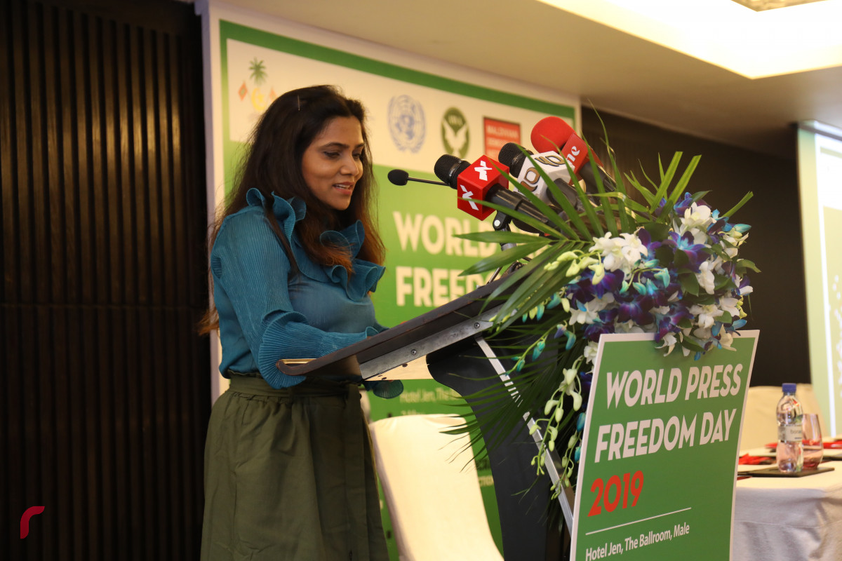 2 މެއި 2019: ދުނިޔޭގެ ނޫސްވެރިކަމުގެ މިނިވަންކަމުގެ ދުވަހާ ގުޅިގެން ބޭއްވި ޕެނަލް ޑިސްކަޝަން -- ފޮޓޯ: ޝުއައިބް މުހައްމަދު