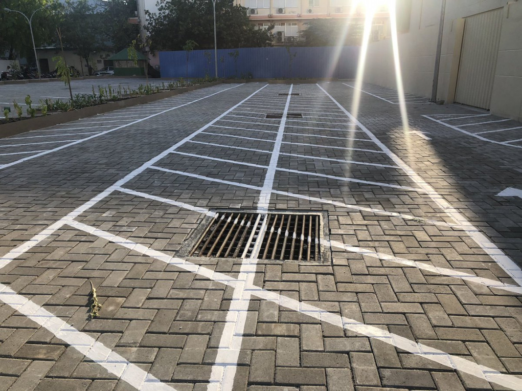 A parking zone in the capital city