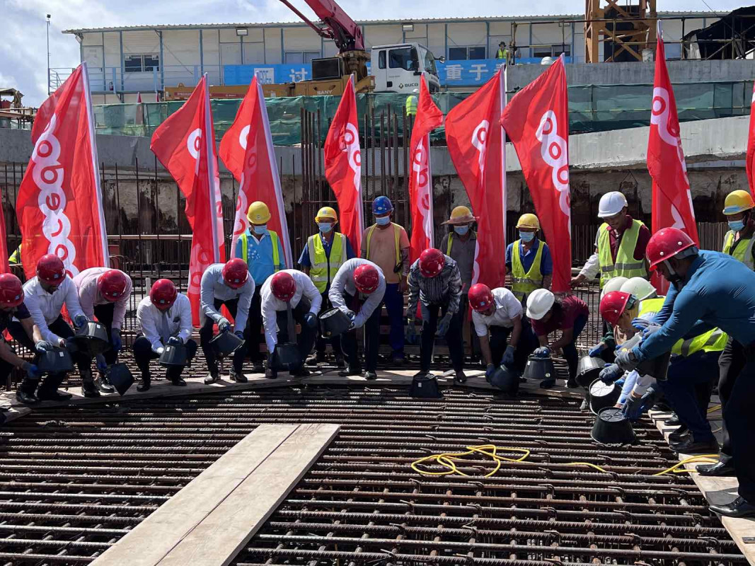 Ooredoo inaugurated the foundation casting for its new headquarters located in Hulhumalé on Sunday