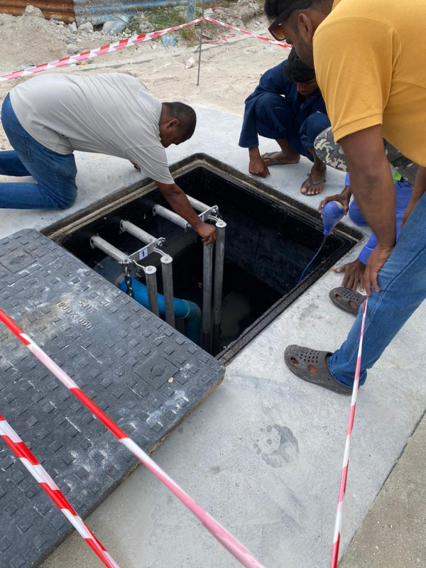 ތިނަދޫގައި ގާއިމްކުރި ފެން ހިންދާ ނިޒާމު ޓެސްޓުކުރުމުގެ މަސައްކަތް ކުރިއަށްދަނީ