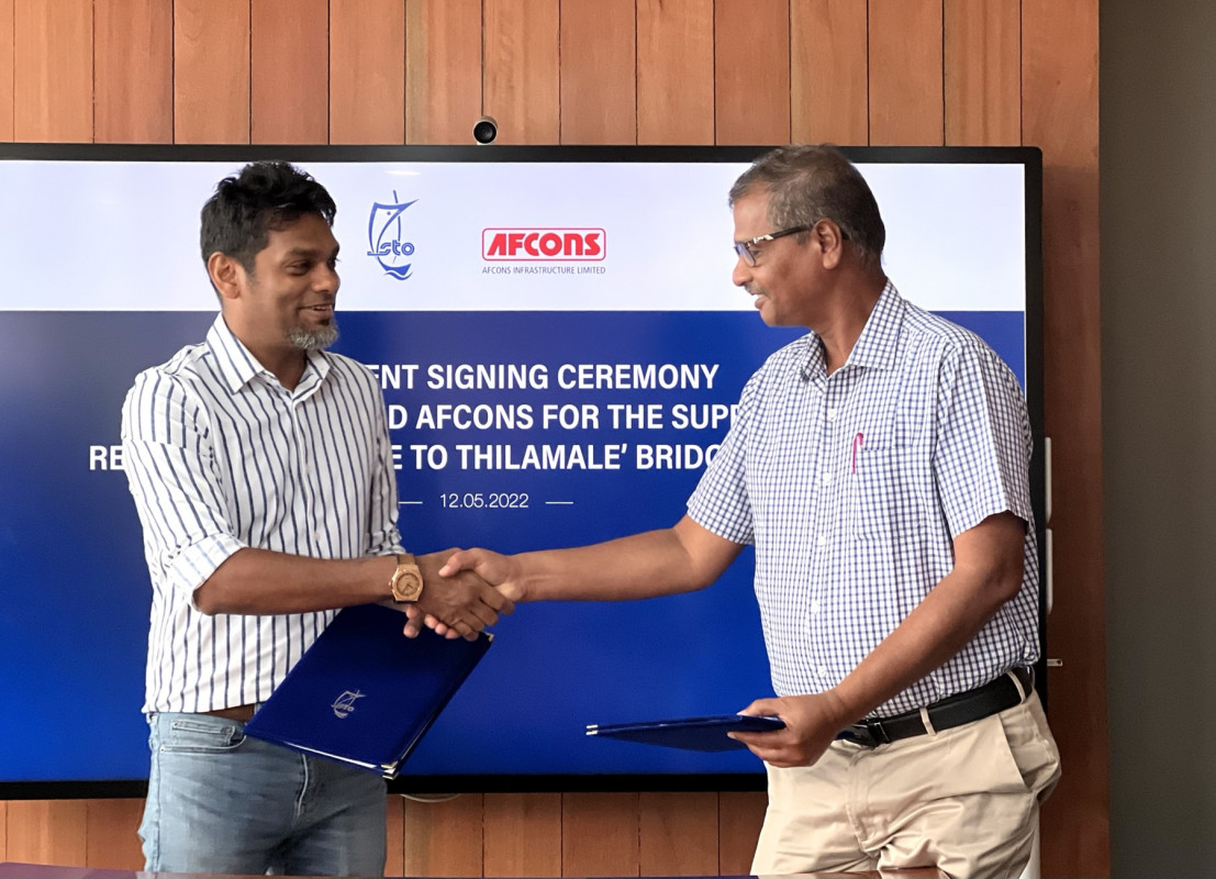 ތިލަމާލެ ބްރިޖަށް ކޮންކްރީޓް ސަޕްލައި ކުރުމުގެ މަސައްކަތް އެސްޓީއޯއާ ހަވާލުކުރުން