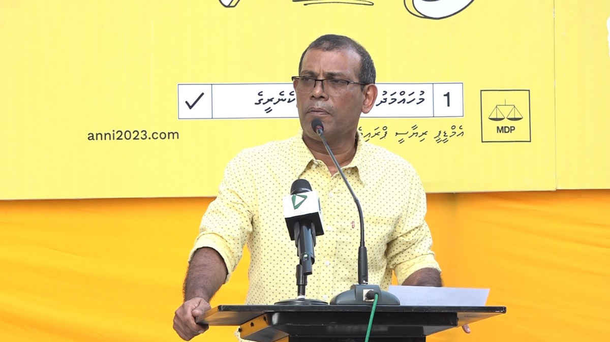 އެމްޑީޕީގެ ރިޔާސީ ޕްރައިމަރީގެ ކެމްޕޭނަށް ރައީސް ނަޝީދު ވަނީ "ހިޔާ" މަޝްރޫއުގެ ފްލެޓްތަކުގެ ސަރަހައްދަށް ވަޑައިގެންފައި