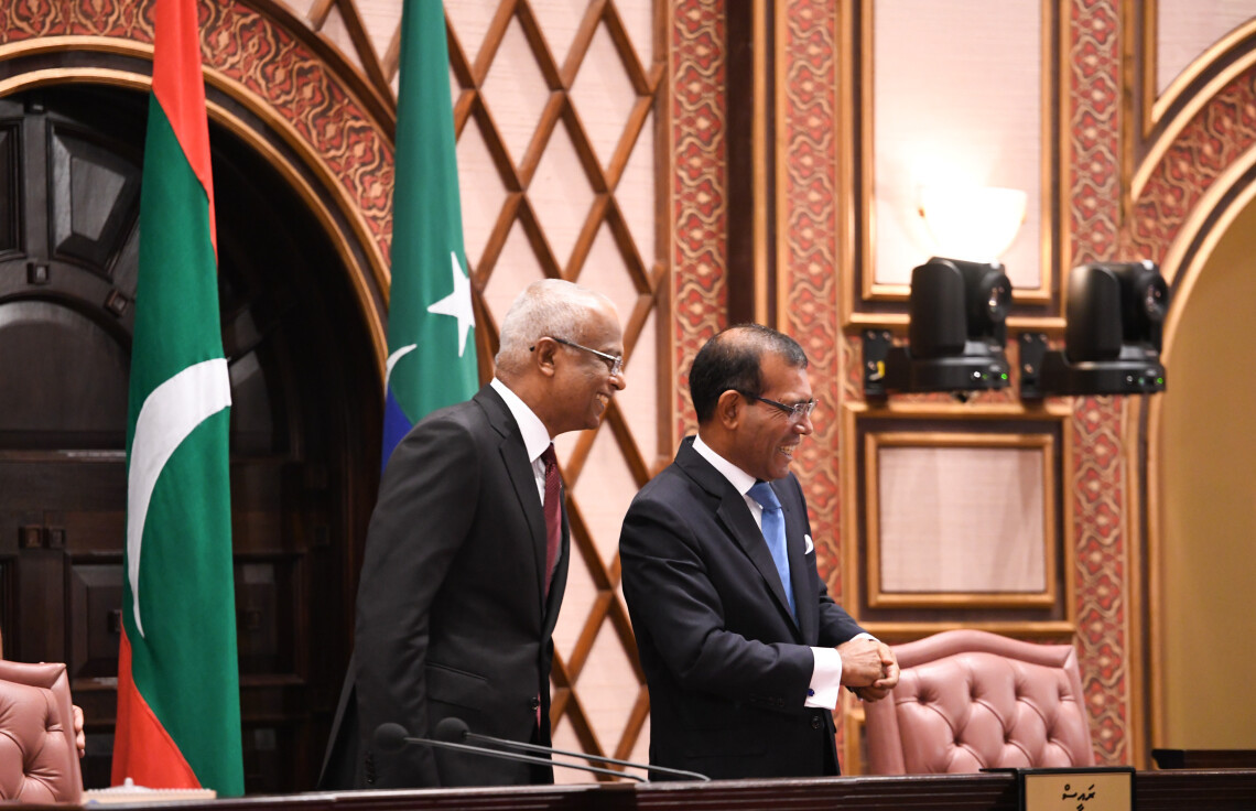 ރައީސުލްޖުމްހޫރިއްޔާ އިބްރާހިމް މުހައްމަދު ސާލިހު އަދި ރައްޔިތުންގެ މަޖިލީހުގެ ރައީސް މުހައްމަދު ނަޝީދު