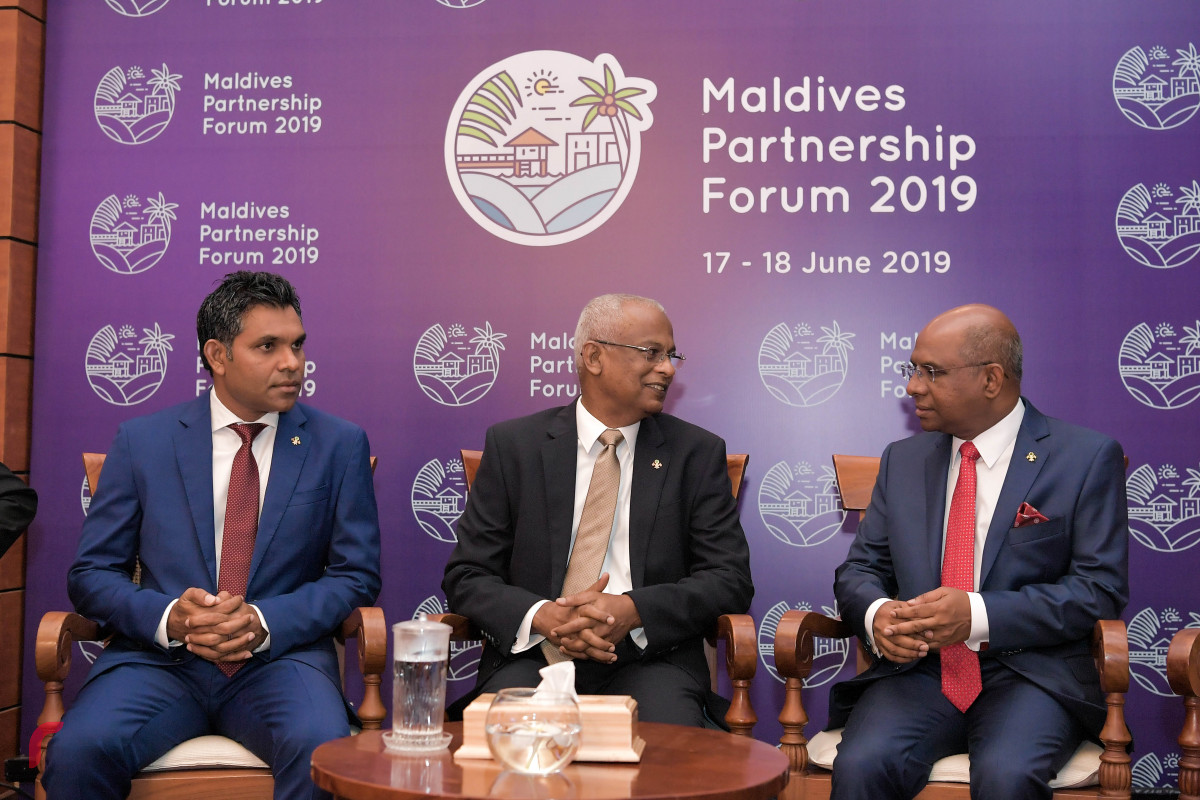 17 ޖޫން 2019 --މޯލްޑިވްސް ޕާރޓްނަރޝިޕް ފޯރަމް ގެ ތެރެއިން. މި ފޯރަމް ހުޅުވުމުގެ ރަސްމިއްޔާތުގެ ތެރެއިން.-- ފޮޓޯ: ރައީސް އޮފީސް