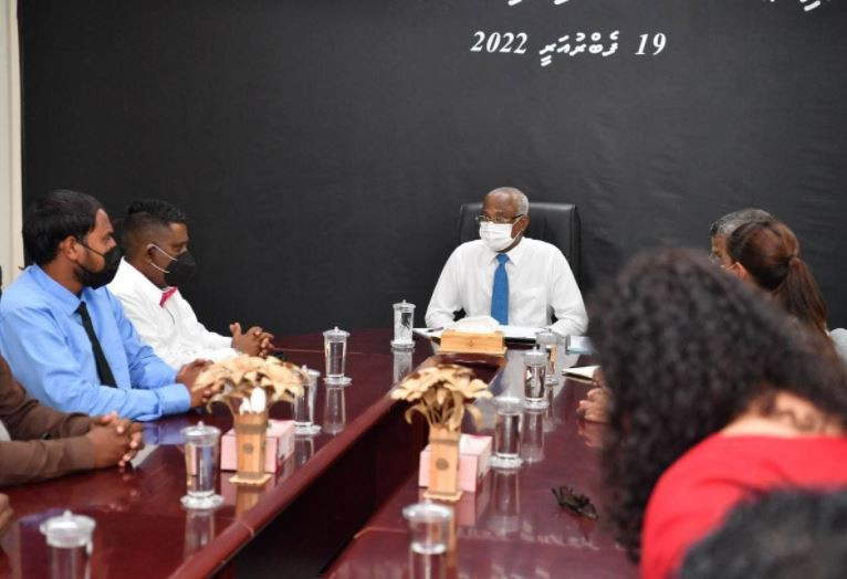 President Solih met with the Lhaviyani Atoll Council on Saturday