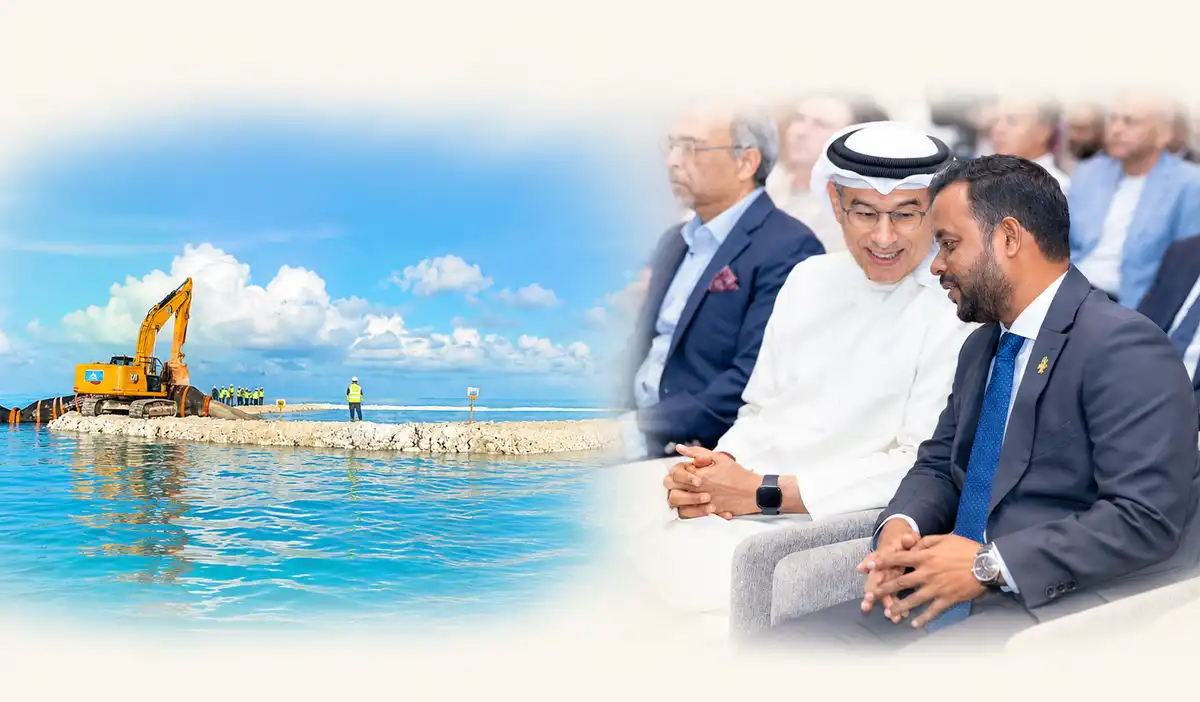 From the signing ceremony between the Government and Eagle Hills of the UAE to develop the "Maldives Waterfront and Marina" in Ras Male'.