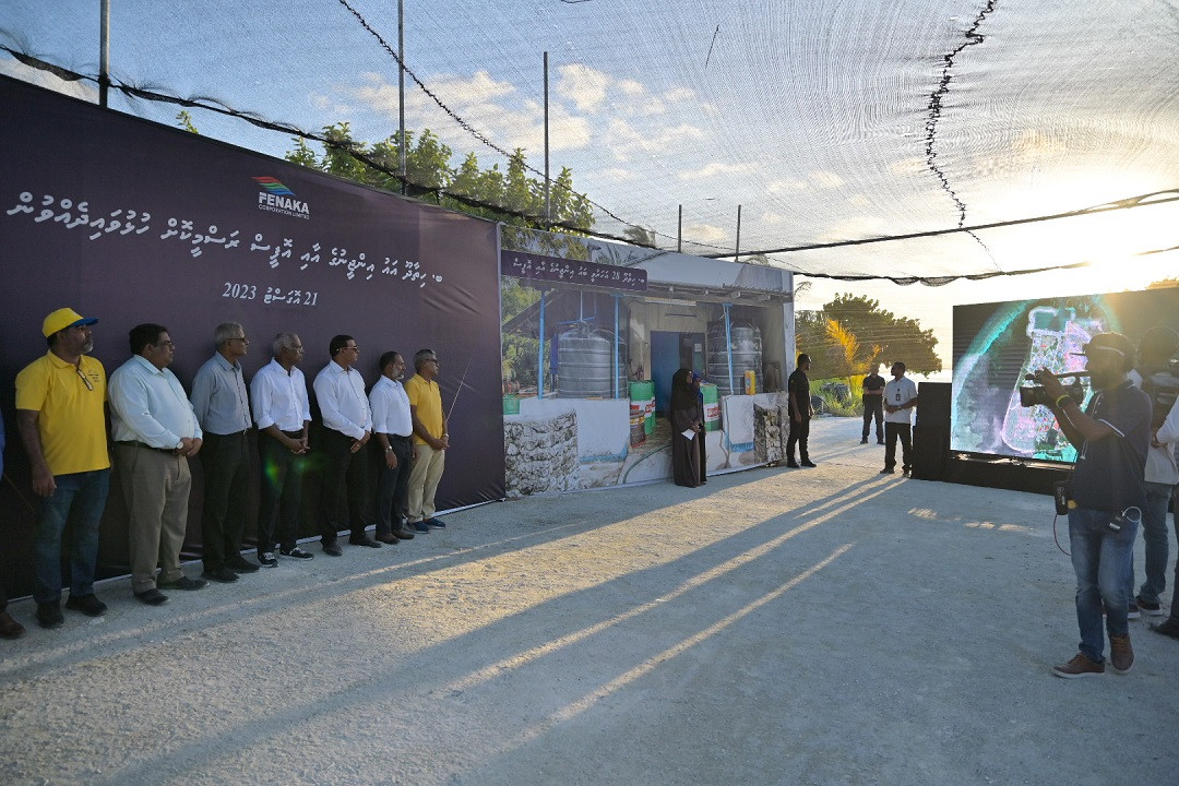 ބ. އަތޮޅު ހިތާދޫ އައު އިންޖީނުގެ އާއި ފެނަކަ އޮފީސް ހުޅުވުމުގެ ރަސްމިއްޔާތުގެ ތެރެއިން - ފޮޓޯ: ރައީސް އޮފީސް