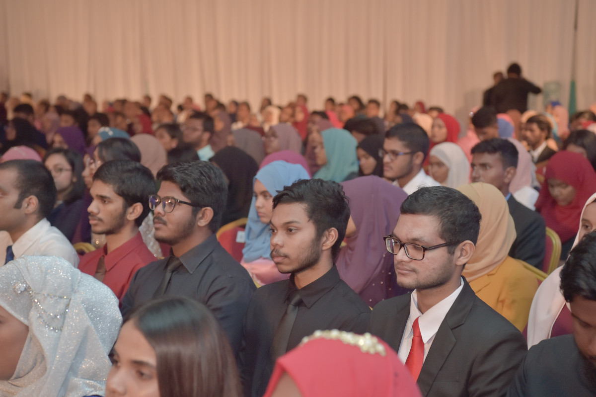 9 ޖުލައި 2019 --އޭލެވެލް ޓޮޕް އެޗީވާސް އެވޯޑް ދިނުމަށް ބޭއްވި ޖަލްސާގެ ތެރެއިން-- ފޮޓޯ: ރައީސް އޮފީސް