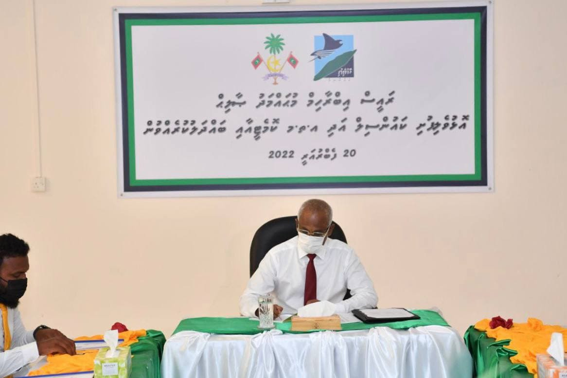 President Solih met the island council, WDC and residents as part of his recent tour of Lhaviyani atoll
