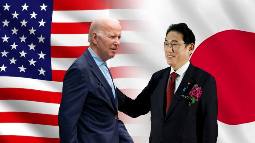 އެމެރިކާގެ ރައީސް ޖޯ ބައިޑަން އާއި ޖަޕާންގެ ބޮޑުވަޒީރު ފުމިއޯ ކިޝިޑާ