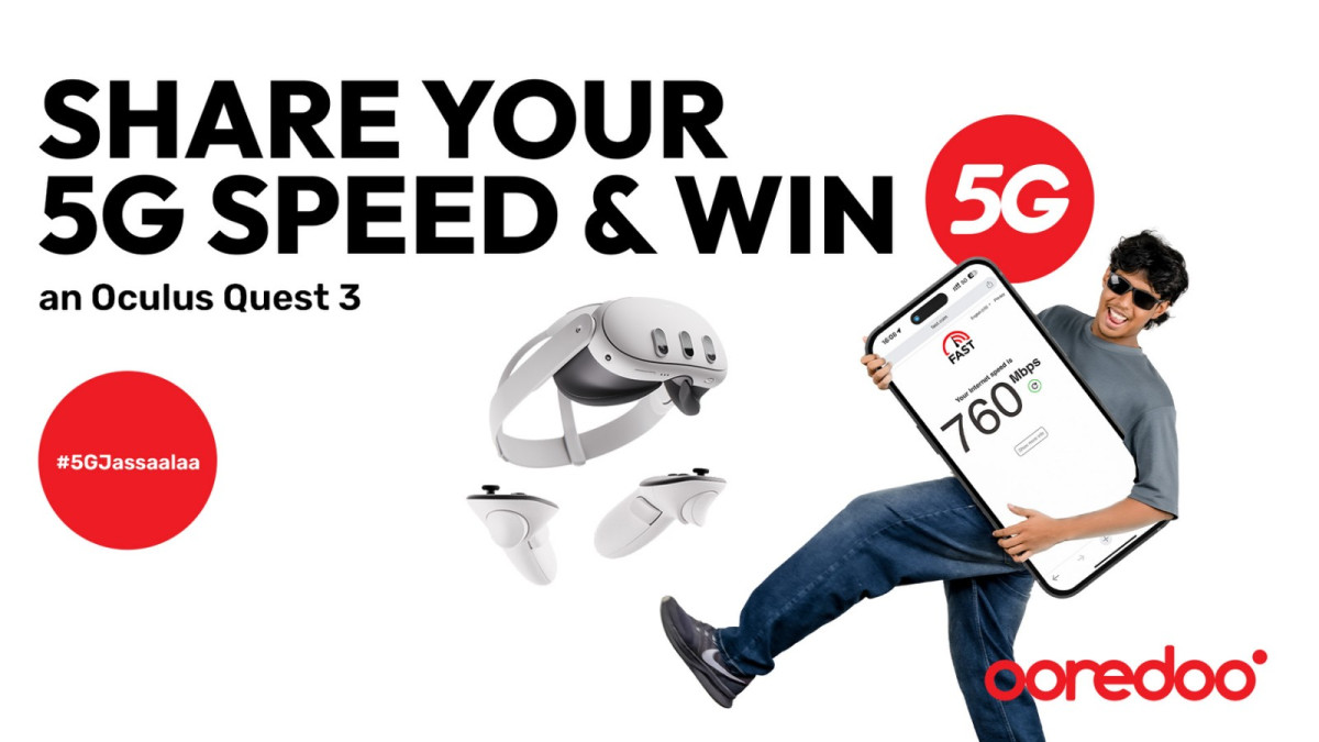 Ooredoo 5G: Test, Share, and Win with #5Gjassaalaa