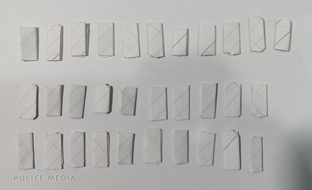 މަސްތުވާތަކެތި ކަމަށް ޝައްކުކުރެވޭ އެއްޗެއްހުރި ކަރުދާސްކޮޅުތައް