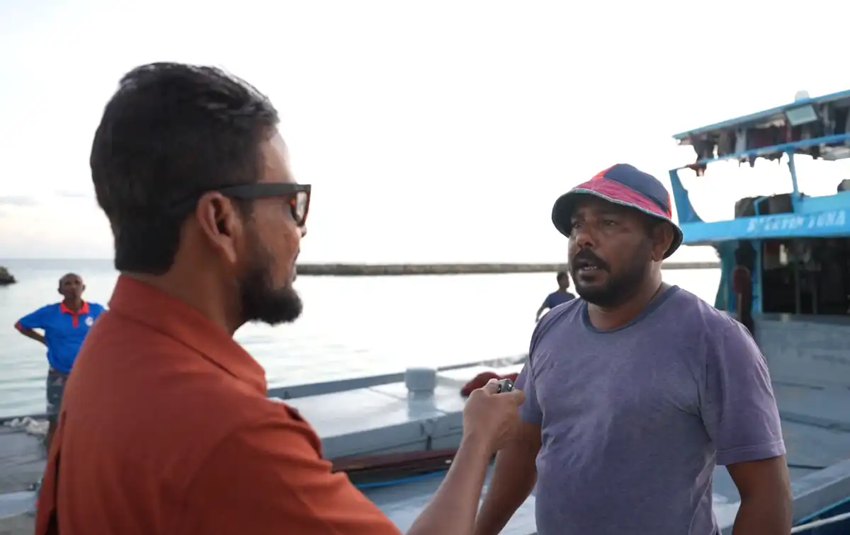 A fisherman from M. Mulah, speaking on RaajjeTV's "Haalu Kihineh?" programme.