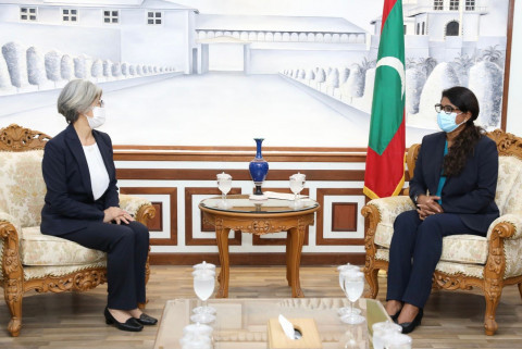 Minister of Defence Mariya Didi and Ambassador of Japan to Maldives Takeuchi Midori