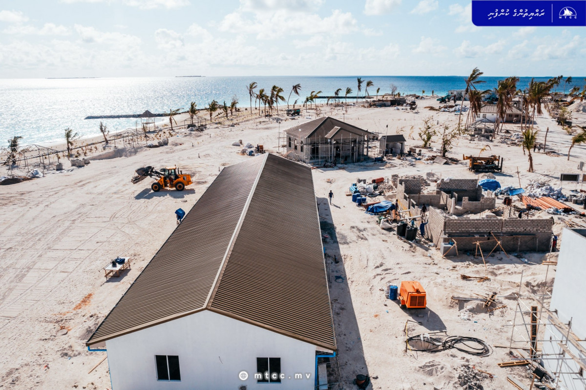 The staff accommodation block being established in the K. Kudagiri picnic island 