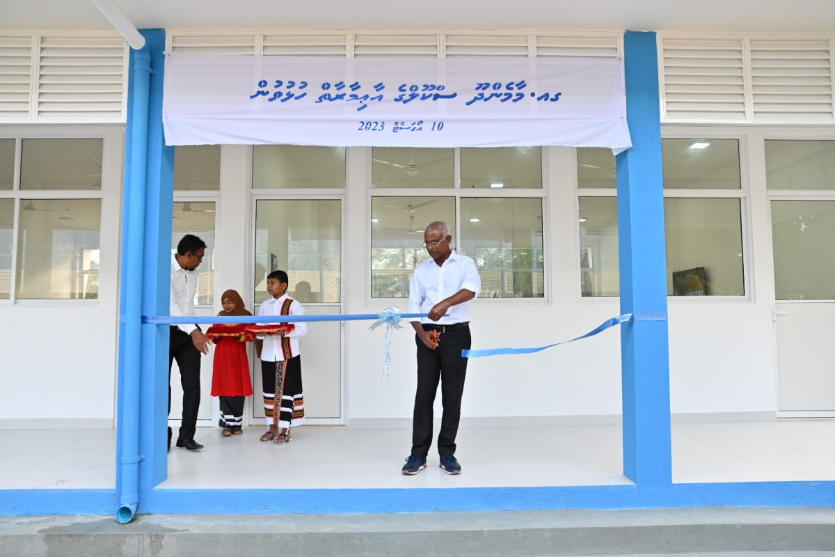 President Ibrahim Mohamed Solih has inaugurated the completion of several infrastructure projects in three islands of Gaafu Alifu Atoll