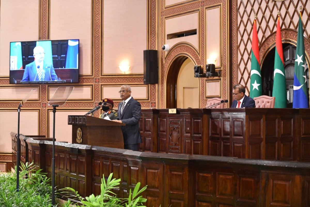 ރިޔާސީ ބަޔާން 2022 - ރިޔާސީ މިދައުރު ނިންމާނީ އެންމެ ބޭނުން ޖެހިފައިވާ މާލޭގެ ރައްޔިތުންނަށް އިންވަކިކޮށް، ރޯނުދަމާ، ބިންކަނޑާ، ގޯތީގެ ފަތް ދެއްވުމަށްފަހު ކަމަށް ރައީސުލްޖުމްހޫރިއްޔާ އިބްރާހީމް މުހައްމަދު ޞާލިހު ވިދާޅުވި - ފޮޓޯ: ރައްޔިތުންގެ މަޖިލިސް