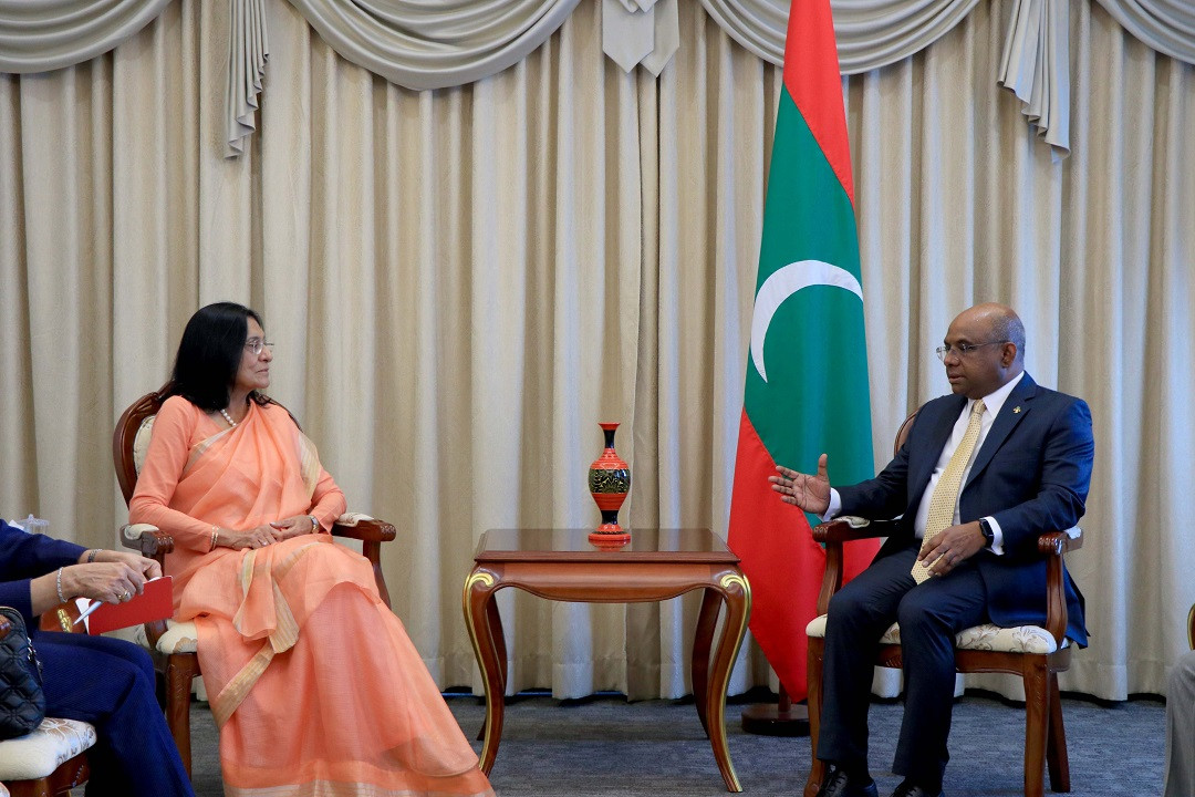The Regional Director of WHO for Southeast Asia, Dr. Poonam Khetrapal Sing and Minister of Foreign Affairs Abdulla Shahid