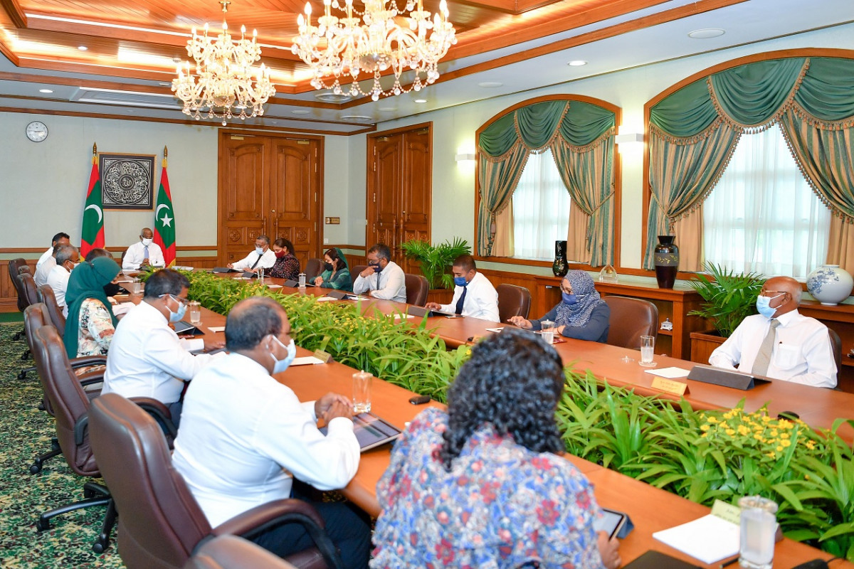 President Ibrahim Mohamed Solih held a meeting with his Cabinet Ministers on Tuesday