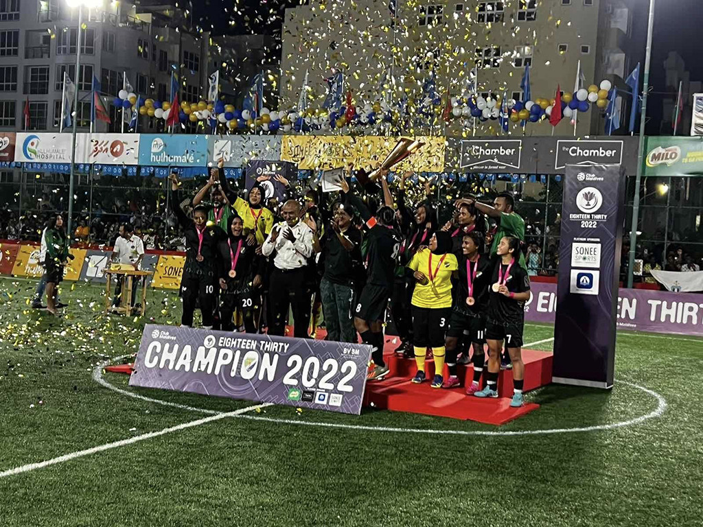 DSC Players celebrating after being claimed champions