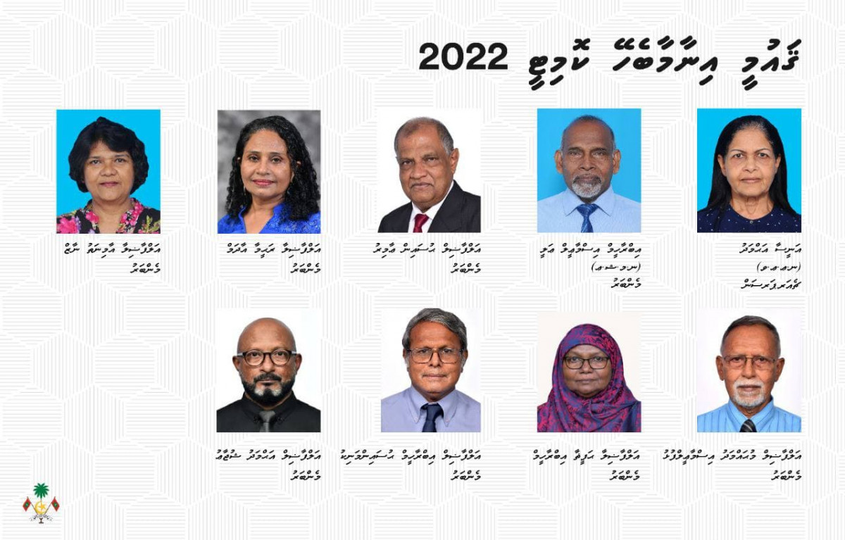 ގައުމީ އިނާމާބެހޭ ކޮމިޓީގައި ހިމެނިވަޑައިގަންނަވާ މެންބަރުން