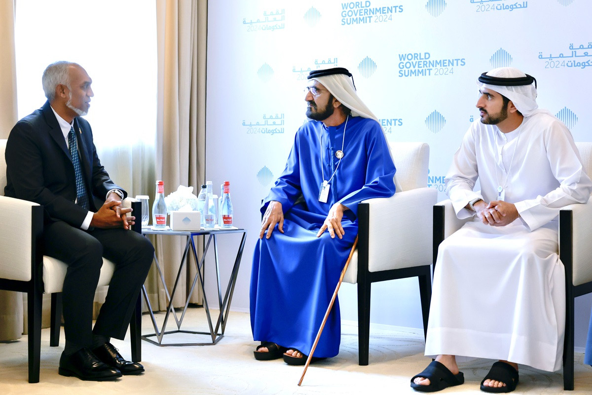 President Muizzu meets the Vice President, Prime Minister, and Minister for Defence of the United Arab Emirates and Ruler of Dubai on Tuesday