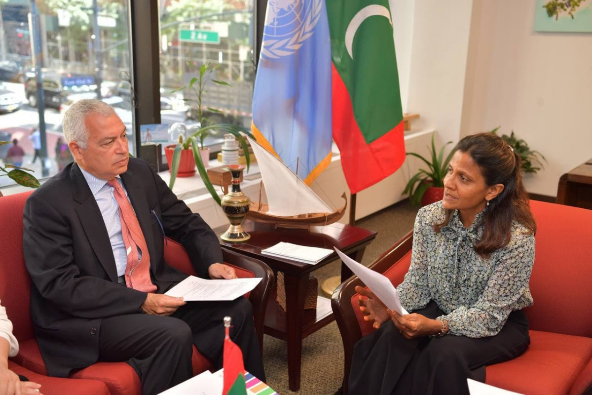 First Lady Fazna Ahmed meets with UNITAR and GFPA
