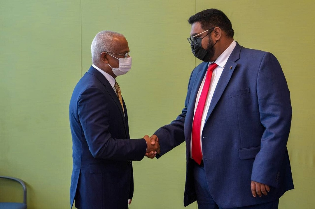 President meets Guyanese President on the sidelines of UNGA 76