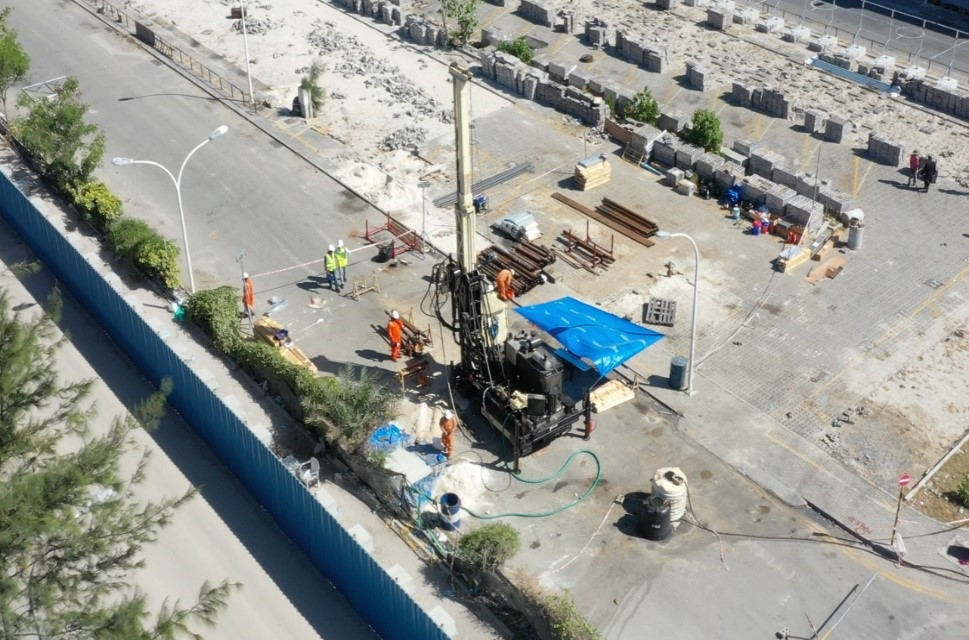 ގްރޭޓަރ މާލެ ކަނެކްޓިވިޓީ ބްރިޖުގެ ޖިއޯޓެކްނިކަލް ސަރވޭގެ މަސައްކަތް ވަނީ ފަށާފައި