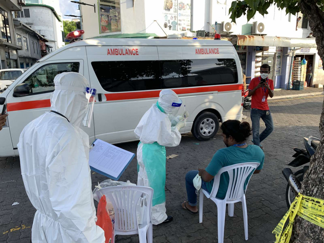 ކޮވިޑް-19 އަށް ސާމްޕަލް ނަގަނީ