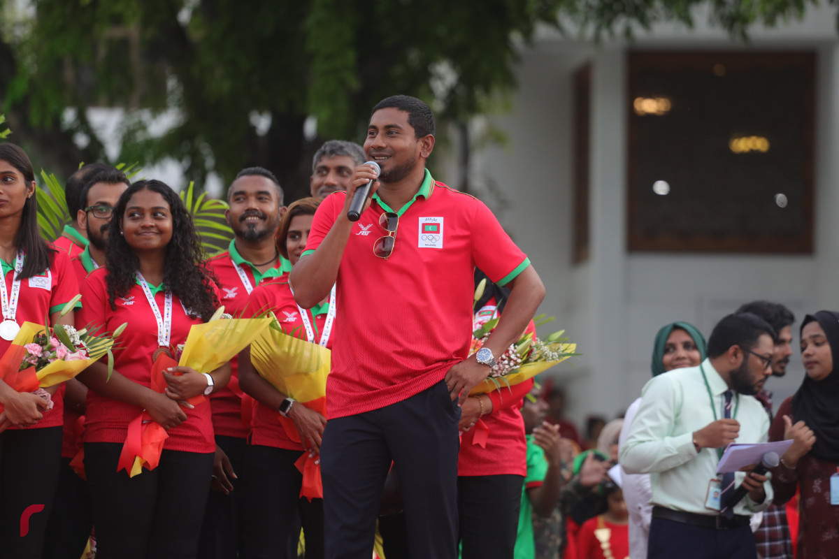 29 ޖުލައި 2019 --ޔޫތް މިނިސްޓަރ މަހުލޫފް ވާހަކަފުޅު ދައްކަވަނީ-- ފޮޓޯ: ޝުއައިބް މުހައްމަދު