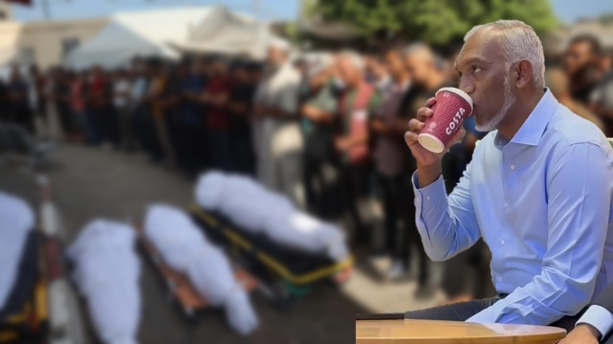 President Muizzu sipping on Costa Coffee as part of his trip to NYC