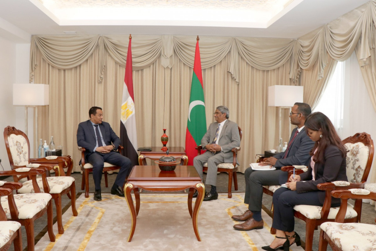 The newly appointed Non-Resident Ambassador of the Arab Republic of Egypt to Maldives, Maged Mosleh Nafei paid a courtesy call on the state minister on Wednesday
