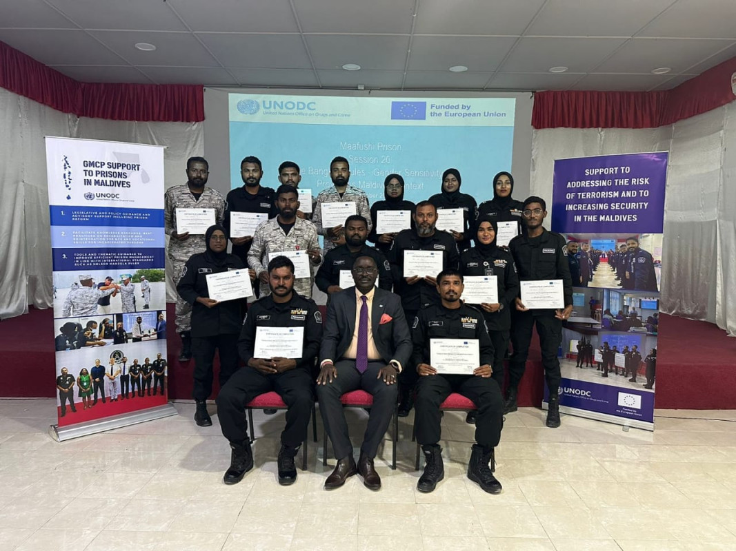 ތަމްރީން ޕްރޮގްރާމުގައި ބައިވެރިވި ކަރެކްޝަންސް އޮފިސަރުން