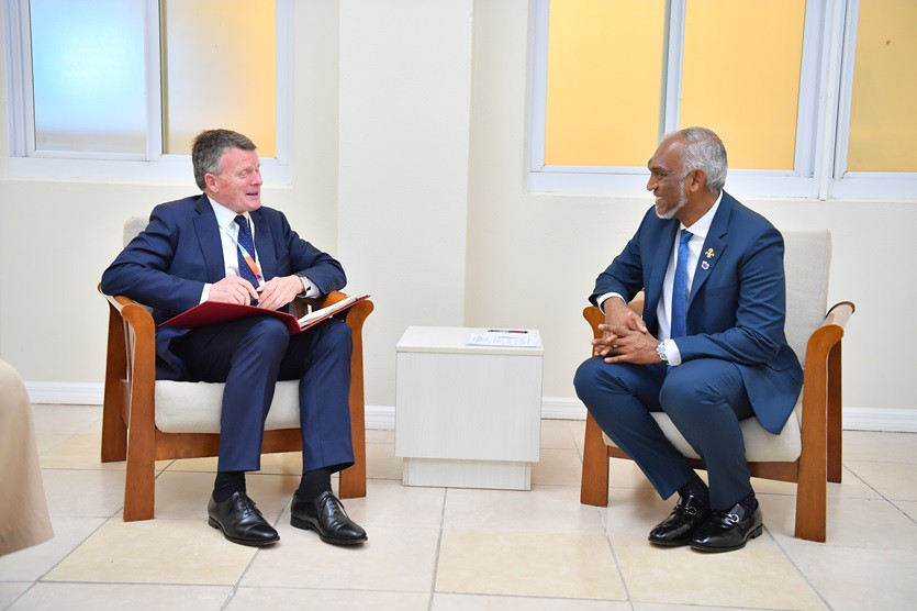 President Muizzu met Minister of State for Foreign and Commonwealth and Department of Environment of UK Richard Benyon as part of his ongoing visit