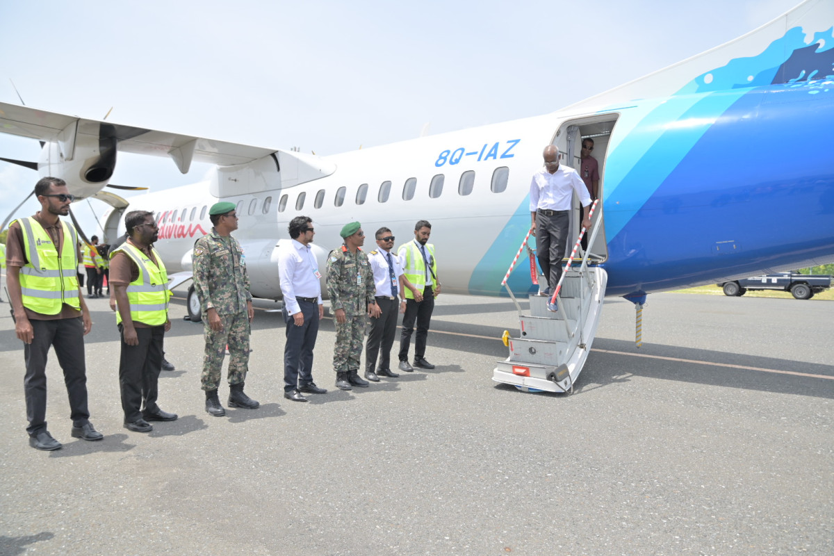 ރިޔާސީ އިންތިޚާބުގެ ކޭމްޕޭނަށް ރައީސުލްޖުމްހޫރިއްޔާ އިބްރާހީމް މުހައްމަދު ސާލިހު ށ. ފުނަދޫއަށް ވަޑައިގެންނެވުން - ފޮޓޯ: އެމްޑީޕީ