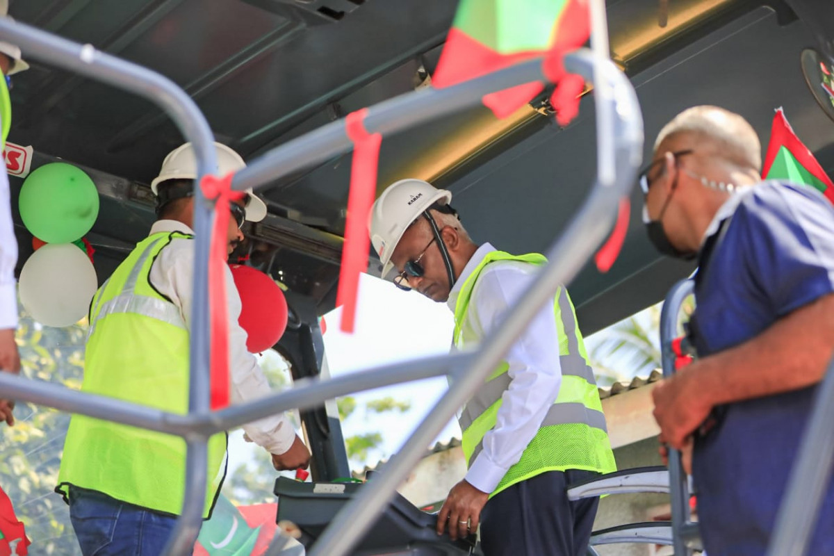 President Ibrahim Mohamed Solih launched the biggest ever road development project to be conducted in Addu City.