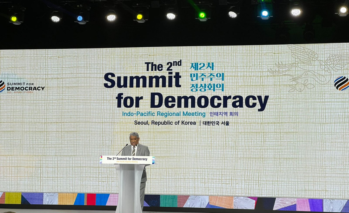 Minister of State for Foreign Affairs Ahmed Khaleel has participated in the Indo-Pacific Regional Meeting of the Summit for Democracy 2023